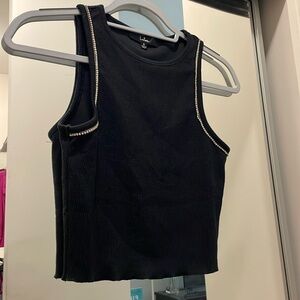 Nearly new LuLus black tank with embellishments. Size S